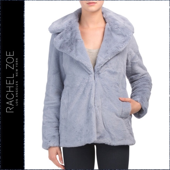BNWT  Rachel Zoe SOFT Cozy Faux Fur Coat With Shawl Collar. - Picture 1 of 7